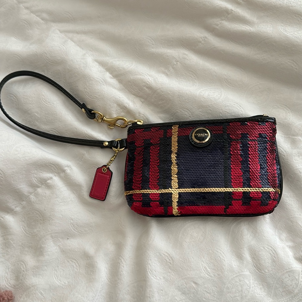 Coach Sequin Wristlet